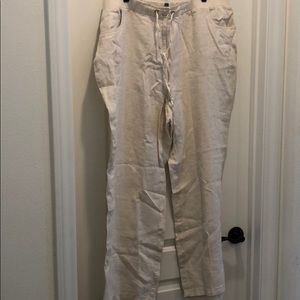 JM tan regular length pants / elastic waistband